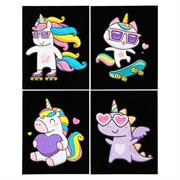 DIAMOND DOTZ - Dotzies FLock Neon Unicorns - 25 x 20cm